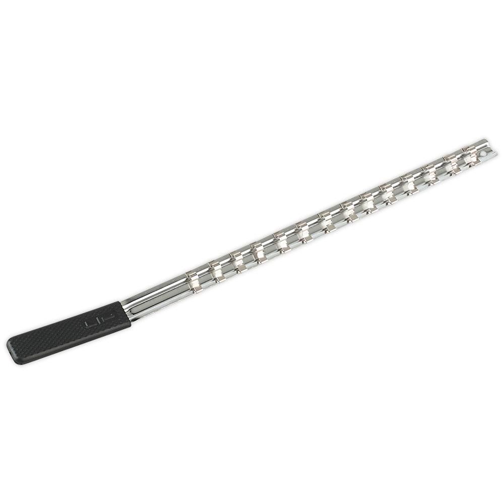 Sealey AK1414 Socket Retaining Rail With 14 Clips 1/4inSq Drive - Image 1