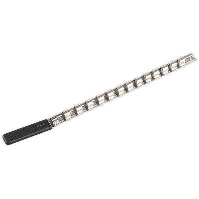 Sealey AK1214 Socket Retaining Rail With 14 Clips 1/2inSq Drive