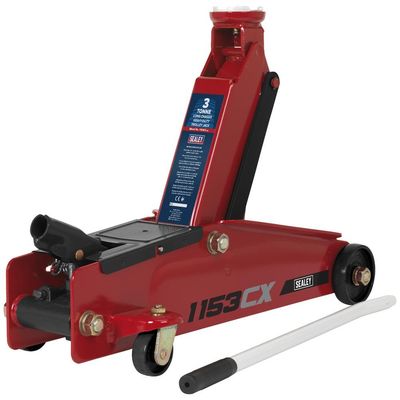 Sealey 1153CX Trolley Jack 3 Tonne Long Reach Heavy-Duty