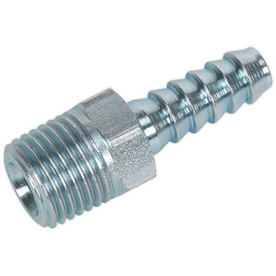 Sealey AC08 Screwed Tailpiece Male 1/4inBspt - 1/4in Hose Pack Of 5