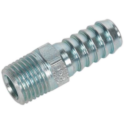 Sealey AC09 Screwed Tailpiece Male 1/4inBspt - 3/8in Hose Pack Of 5