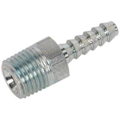 Sealey AC38 Screwed Tailpiece Male 1/4inBspt - 3/16in Hose Pack Of 5