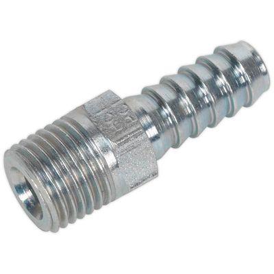 Sealey AC39 Screwed Tailpiece Male 1/4inBspt - 5/16in Hose Pack Of 5