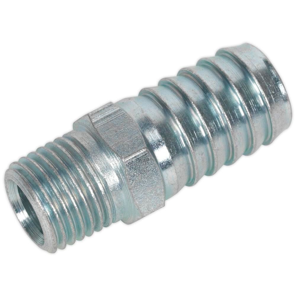 Sealey AC40 Screwed Tailpiece Male 1/4inBspt - 1/2in Hose Pack Of 5 - Image 1