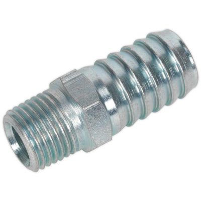 Sealey AC40 Screwed Tailpiece Male 1/4inBspt - 1/2in Hose Pack Of 5