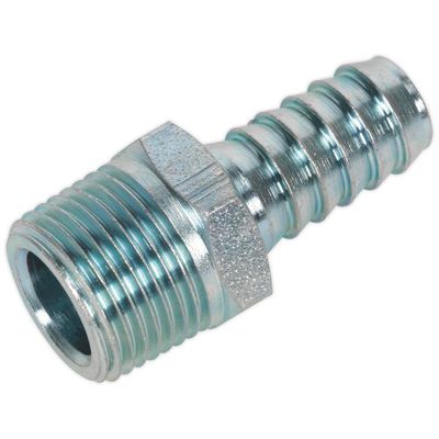 Sealey AC41 Screwed Tailpiece Male 3/8inBspt - 3/8in Hose Pack Of 5