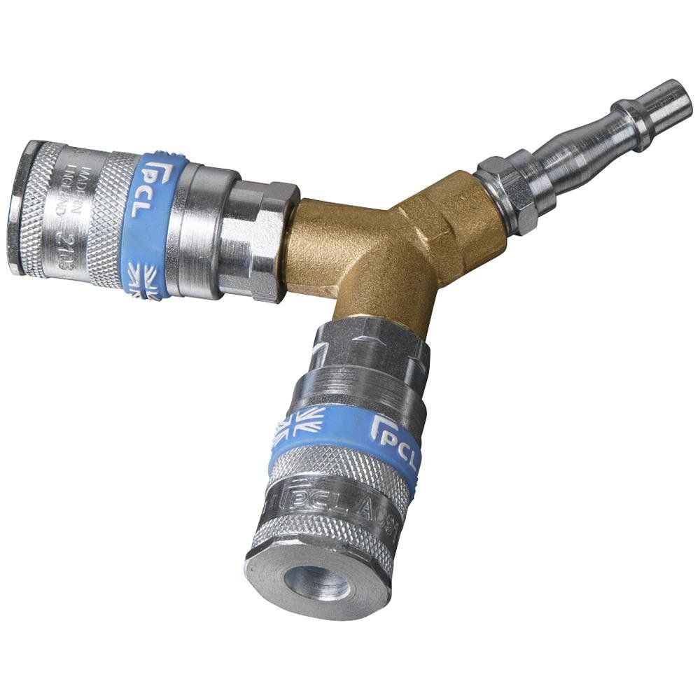 Sealey AC55 Twin Coupling Bodies Y-Adaptor - Image 1
