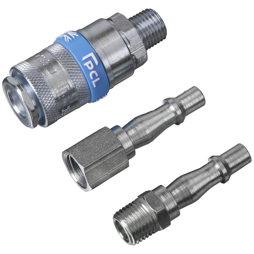 Sealey AC60 Air Tool Coupling Kit 3Pc 1/4inBsp - Image 1