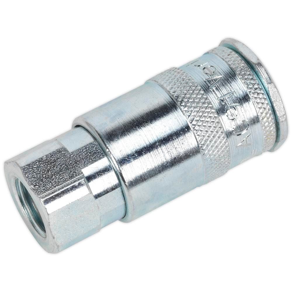 Sealey AC15BP Coupling Body Female 1/4inBsp Pack Of 50 - Image 1