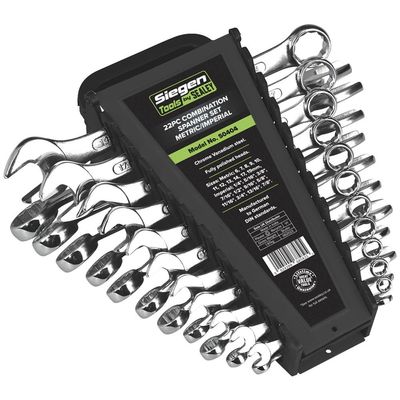 Siegen 22 Piece Combination Spanner Set Metric and Imperial