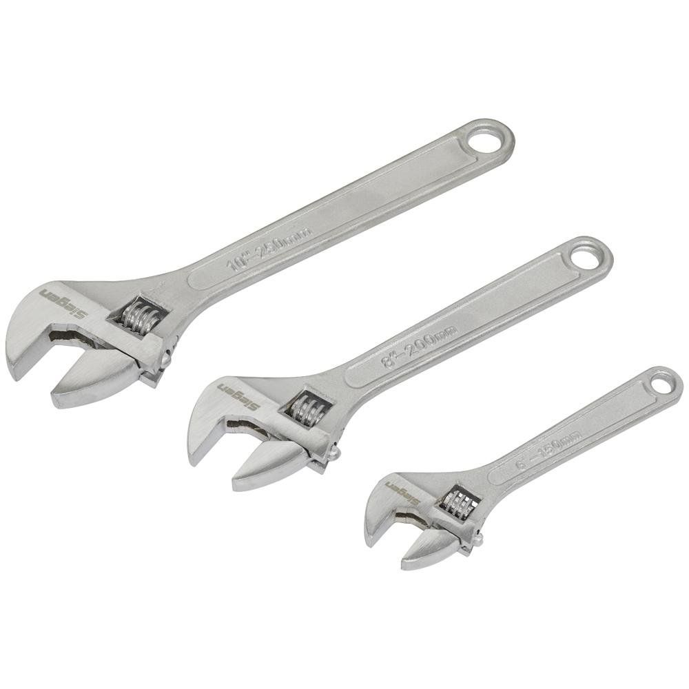 Siegen 3 Piece Adjustable Spanner Set - Image 1