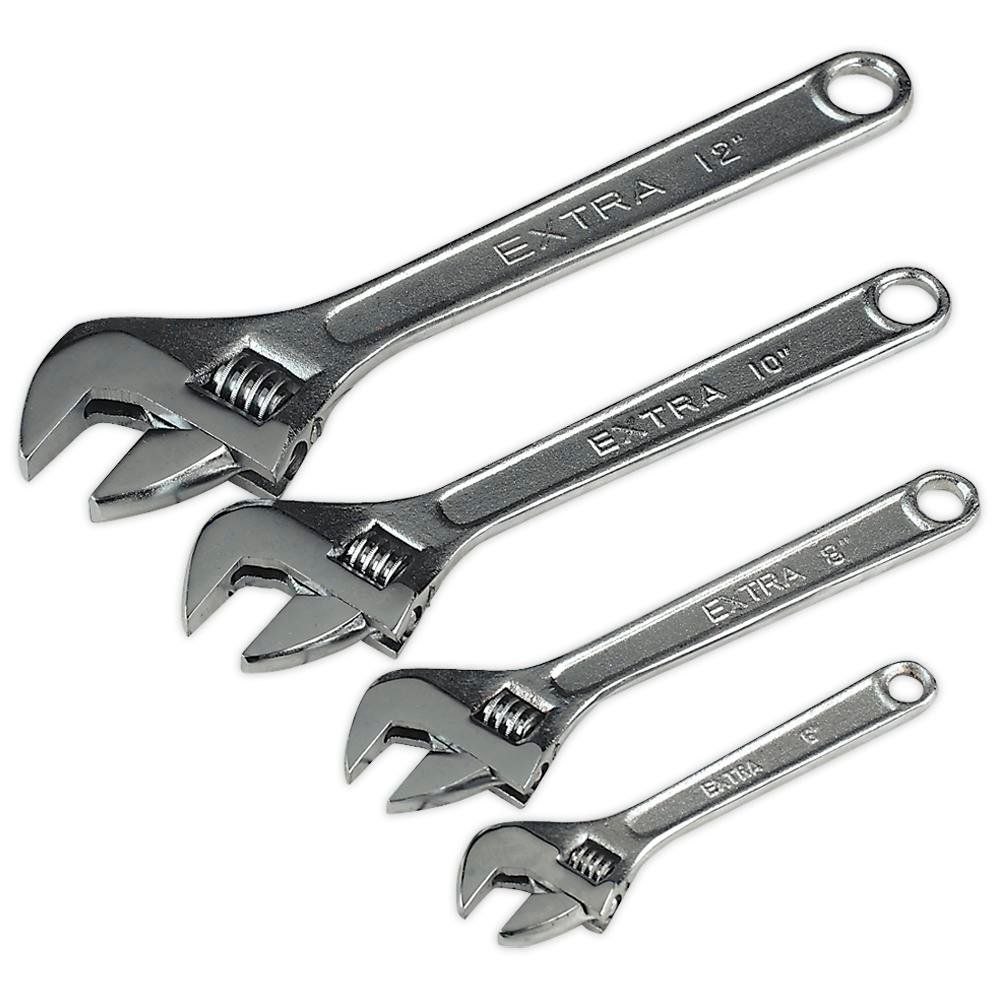 Siegen 4 Piece Adjustable Spanner Set - Image 1