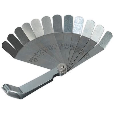 Siegen 12 Blade Feeler Gauge Offset Dual Marked