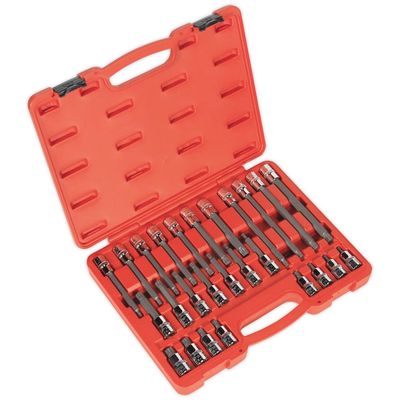 Sealey AK2195 Spline Socket Bit Set 26Pc 1/2inSq Drive