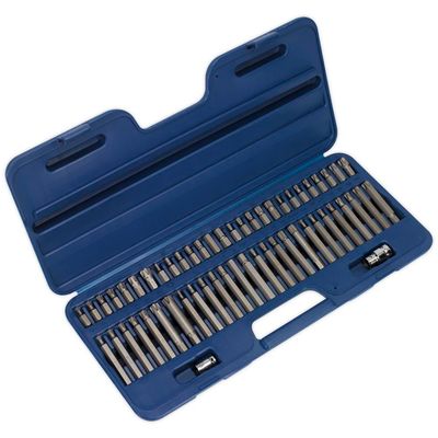 Sealey AK21956 Security Trx-Star*/Hex/Ribe/Spline Bit Set 56Pc 3/8in & 1/2inSq Drive