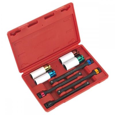 Sealey 8 Piece 1/2" Drive Torque Stick and Impact Socket Set for Alloy Wheels 1/2"