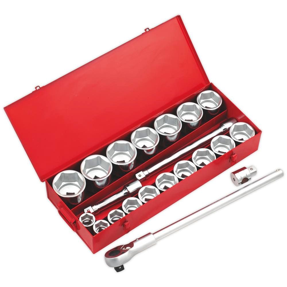 Sealey AK261 Socket Set 22Pc 1inSq Drive 6Pt Walldrive® Metric - Image 1