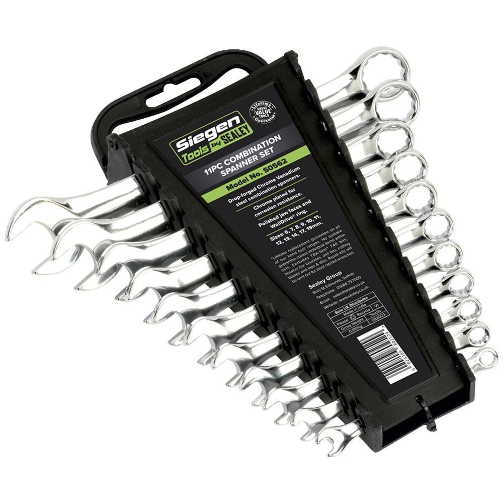 Siegen 11 Piece WallDrive Combination Spanner Set Metric - Image 1