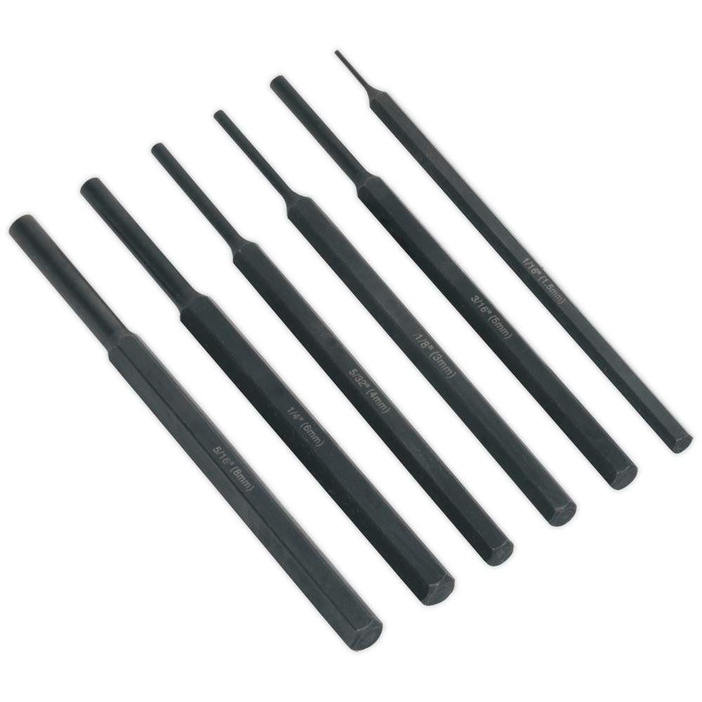 Siegen 6 Piece Parallel Pin Punch Set - Image 1