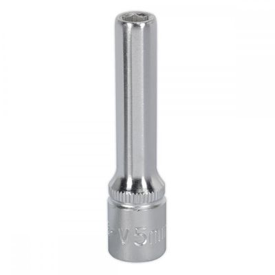 Sealey 1/4" Drive Deep Hexagon WallDrive Socket Metric 1/4" 5mm
