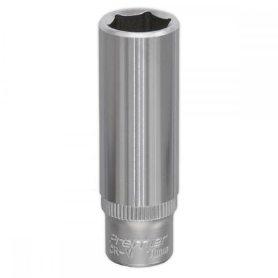 Sealey 1/4" Drive Deep Hexagon WallDrive Socket Metric 1/4" 11mm