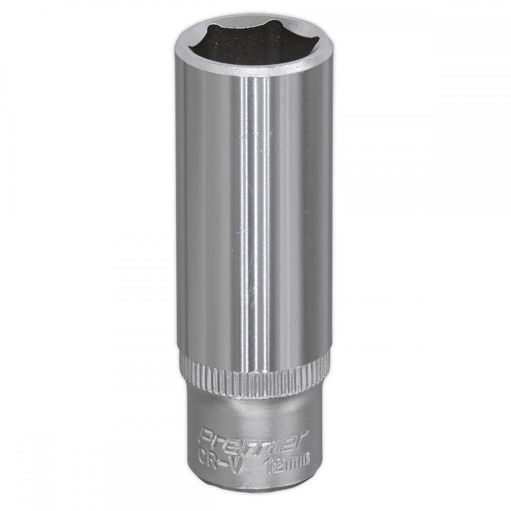 Sealey 1/4" Drive Deep Hexagon WallDrive Socket Metric 1/4" 12mm - Image 1
