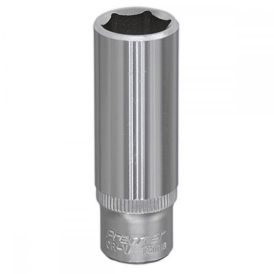 Sealey 1/4" Drive Deep Hexagon WallDrive Socket Metric 1/4" 12mm