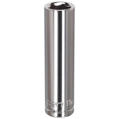 Siegen 3/8" Drive Deep Hexagon WallDrive Socket Metric 3/8" 11mm