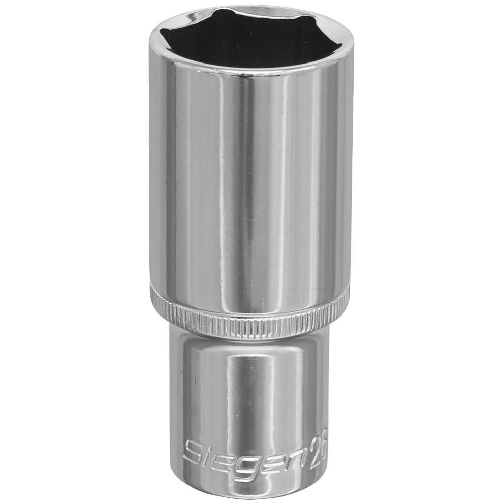 Siegen 1/2" Drive Deep Hexagon WallDrive Socket Metric 1/2" 26mm - Image 1