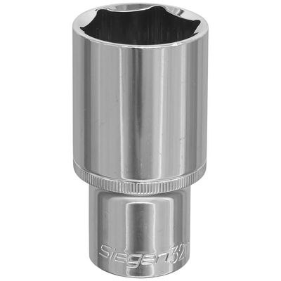 Siegen 1/2" Drive Deep Hexagon WallDrive Socket Metric 1/2" 32mm