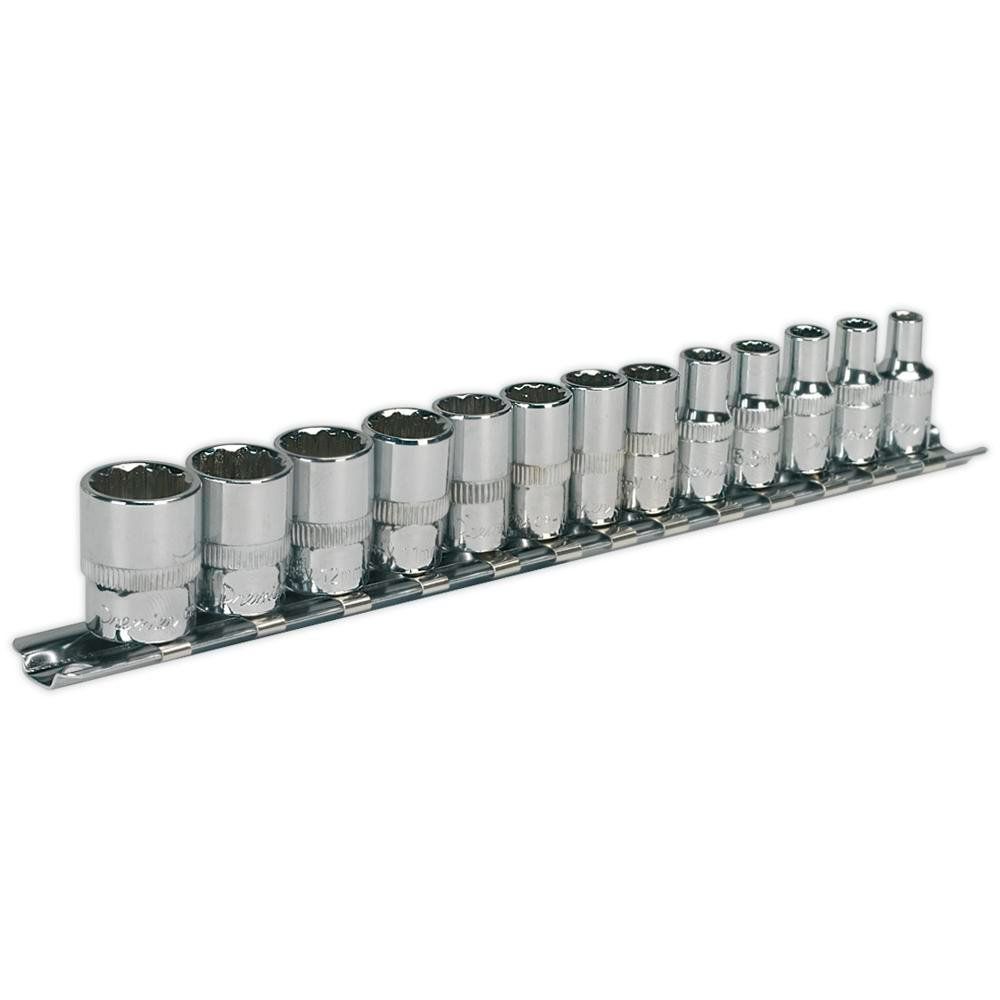 Sealey AK2680 Socket Set 13Pc 1/4inSq Drive 12Pt Walldrive® Metric - Image 1