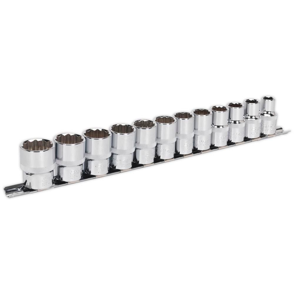 Sealey AK2684 Socket Set 12Pc 1/2inSq Drive 12Pt Walldrive® Metric - Image 1