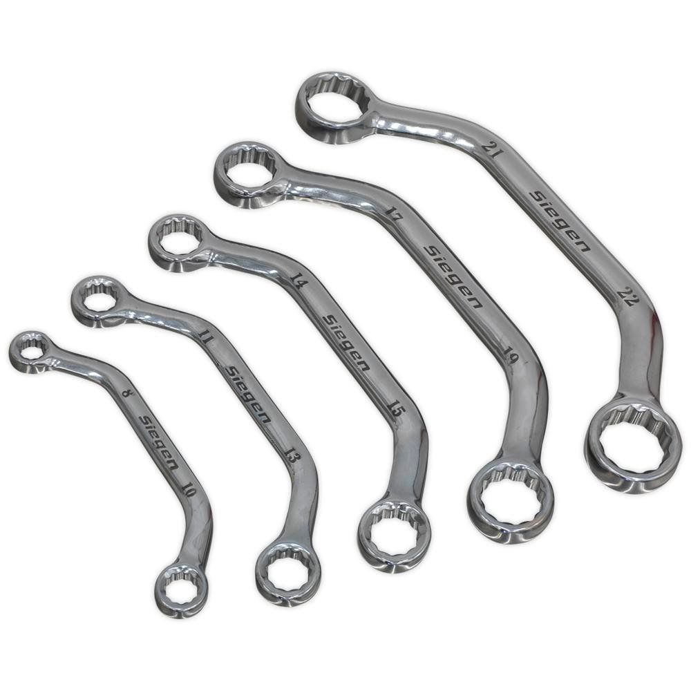 Siegen 5 Piece Obstruction Ring Spanner Set Metric - Image 1