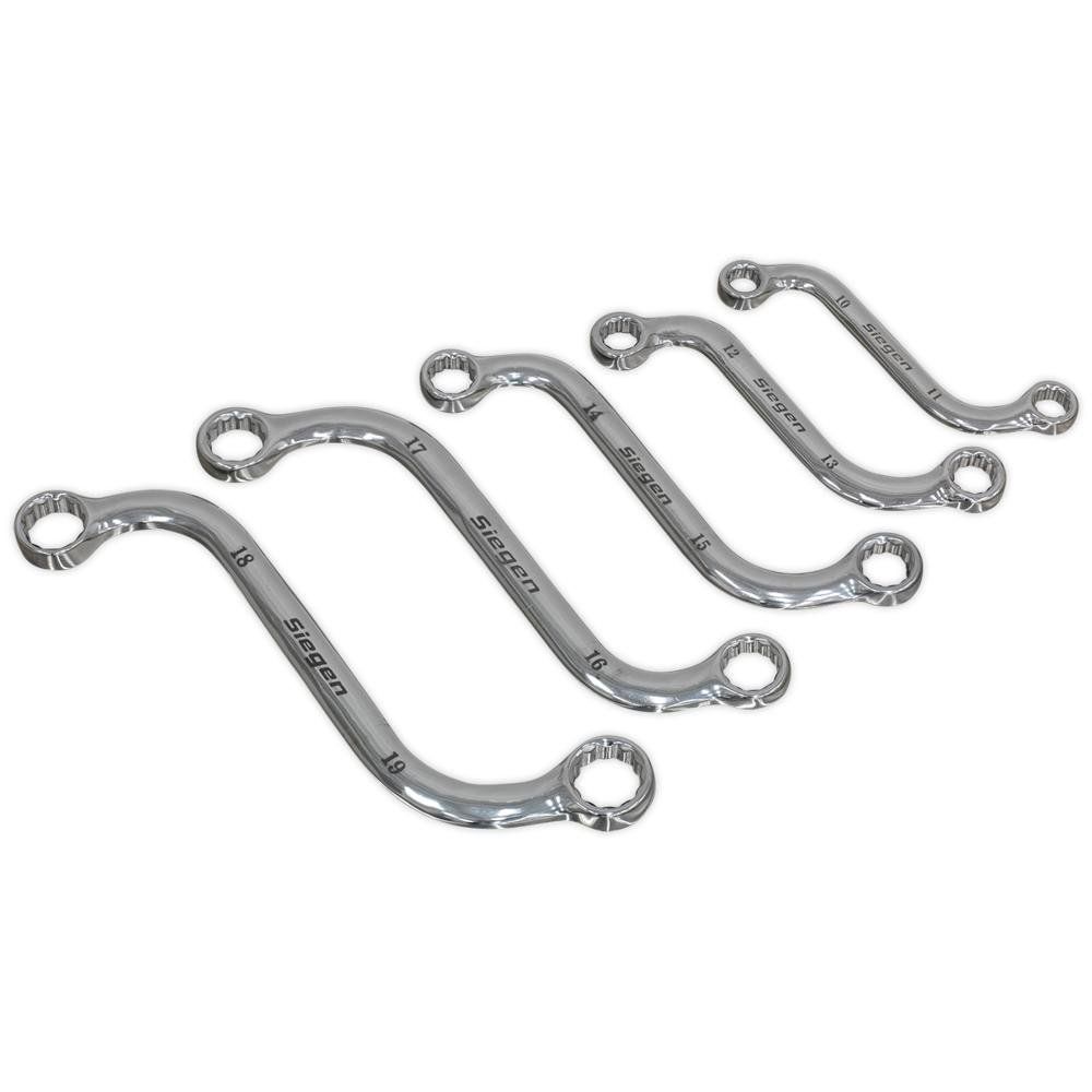 Siegen 5 Piece S Type Ring Spanner Set Metric - Image 1
