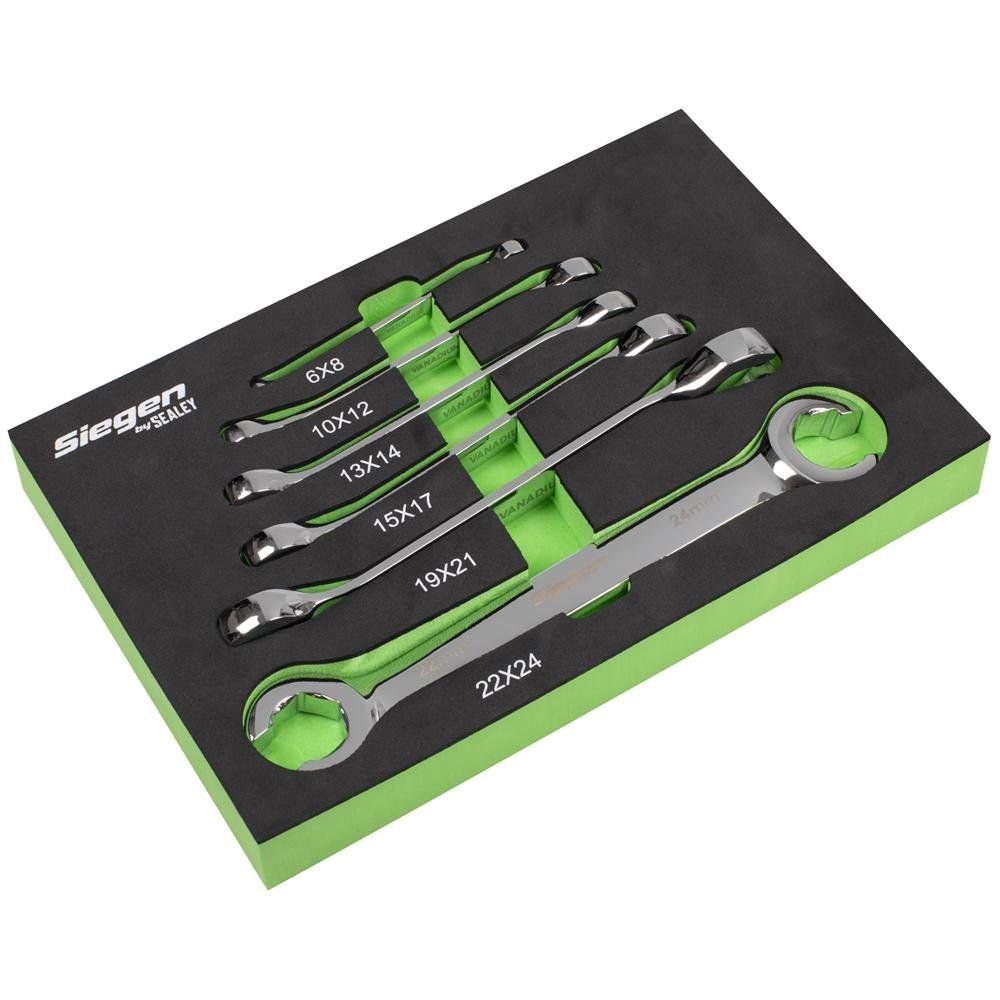 Siegen 6 Piece Flare Nut Spanner Set Metric - Image 1