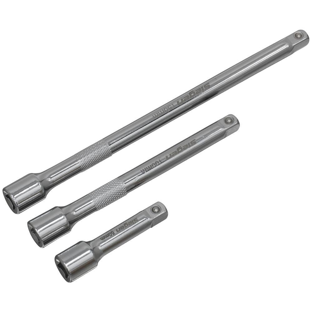 Siegen 3 Piece 1/4" Drive Socket Extension Bar Set 1/4" - Image 1