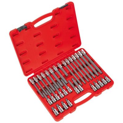 Sealey AK2198 Ribe Socket Bit Set 32Pc 1/2inSq Drive