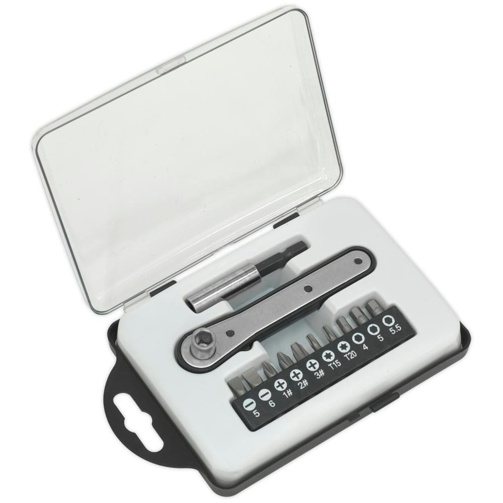 Siegen 12 Piece Ratchet Driver Bit Set - Image 1
