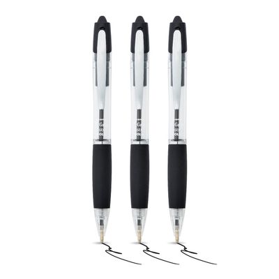 Pack of 3 Z-Grip Max Ballpoint Pens Black