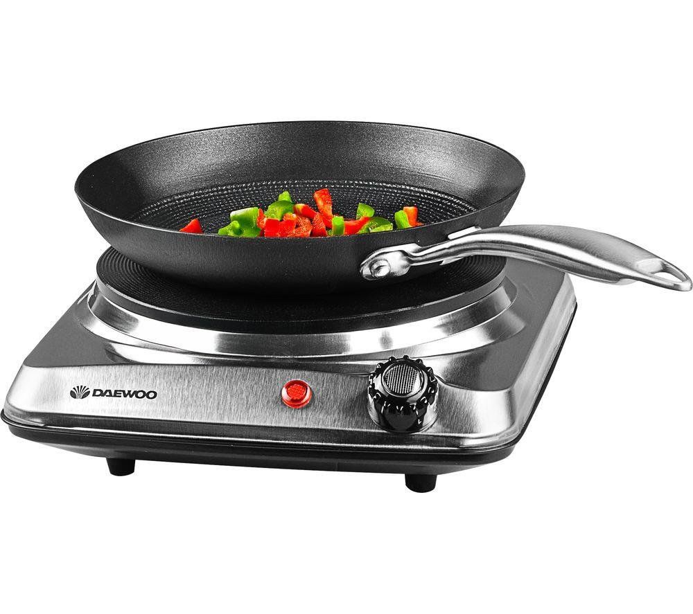 DAEWOO SDA1731 Single Electric Hot Plate - Silver, Black,Silver/Grey - Image 1