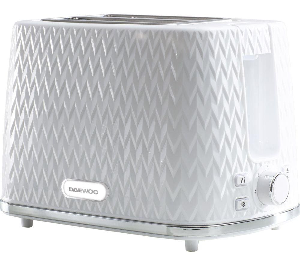 DAEWOO Argyle Collection SDA1781 2-Slice Toaster - White, White - Image 1