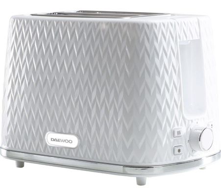 DAEWOO Argyle Collection SDA1781 2-Slice Toaster - White, White