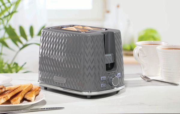 DAEWOO Argyle Collection SDA1821 2-Slice Toaster - Grey, Silver/Grey