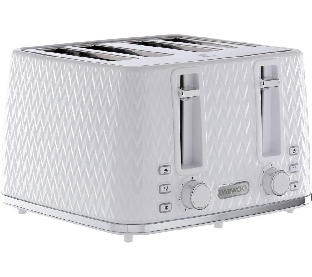 DAEWOO Argyle Collection SDA1864 4-Slice Toaster - White, White - Image 1