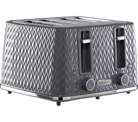 DAEWOO Argyle Collection SDA1865 4-Slice Toaster - Grey, Silver/Grey