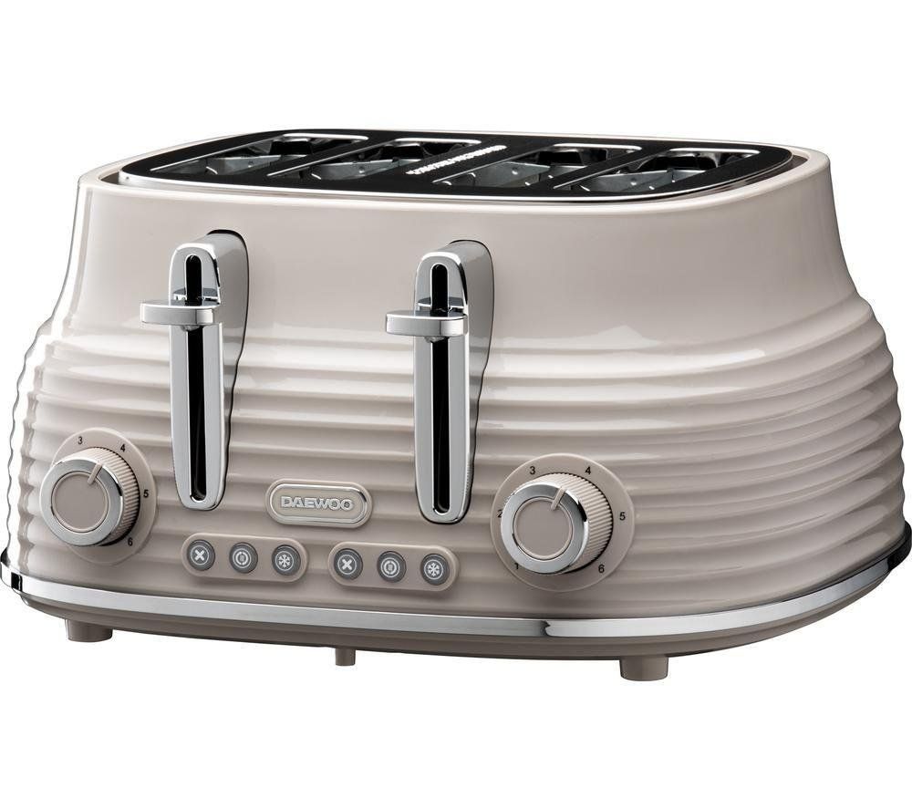 DAEWOO Sienna SDA2483GE 4-Slice Toaster - Taupe, Brown - Image 1
