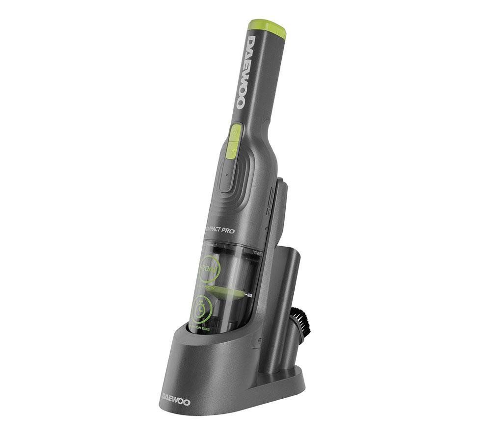 DAEWOO Compact Pro FLR00156GE Handheld Vacuum Cleaner - Grey & Green, Green,Silver/Grey - Image 1