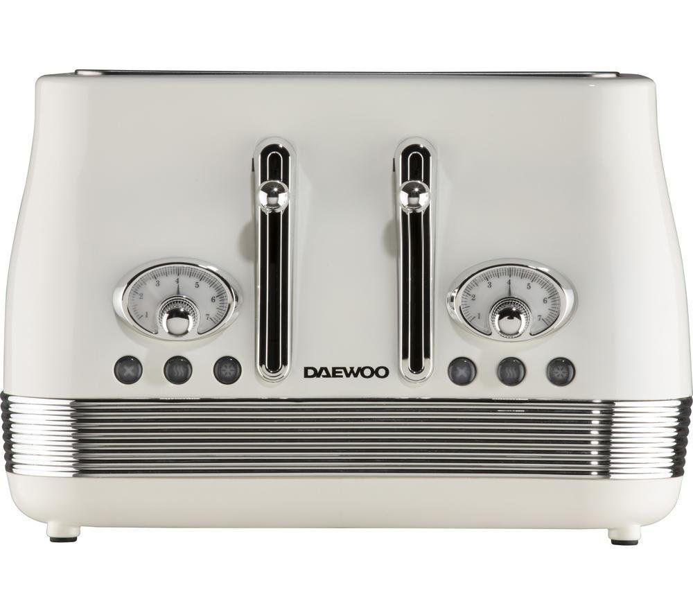 DAEWOO Denver SDA2746GE 4-Slice Toaster - Cream, Cream - Image 1