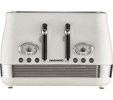 DAEWOO Denver SDA2746GE 4-Slice Toaster - Cream, Cream