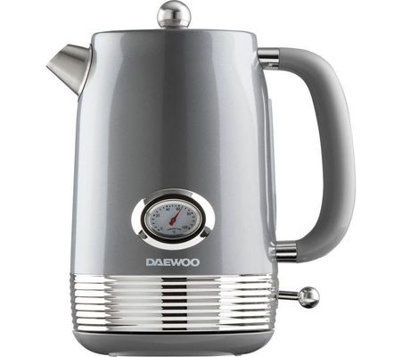 DAEWOO Denver Collection SDA2747GE Jug Kettle - Smoked Grey, Silver/Grey